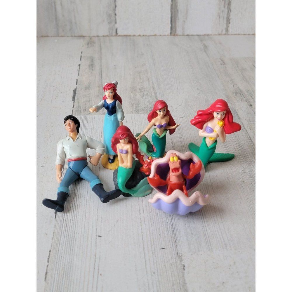 Princess Ariel prince Eric Sebastian shell Little Mermaid Disney playset toy fig